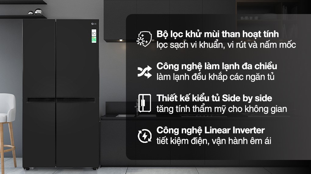 Tủ lạnh LG Inverter 649 Lít GR-B257WB