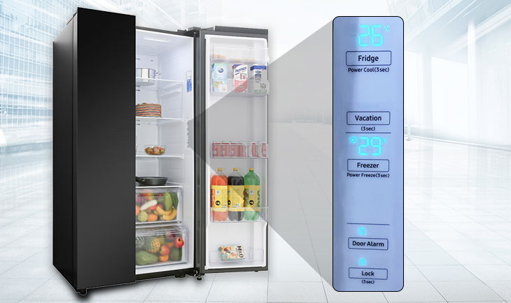 Tủ lạnh Side by side 680L Samsung RS62R5001B4/SV Digital Inverter