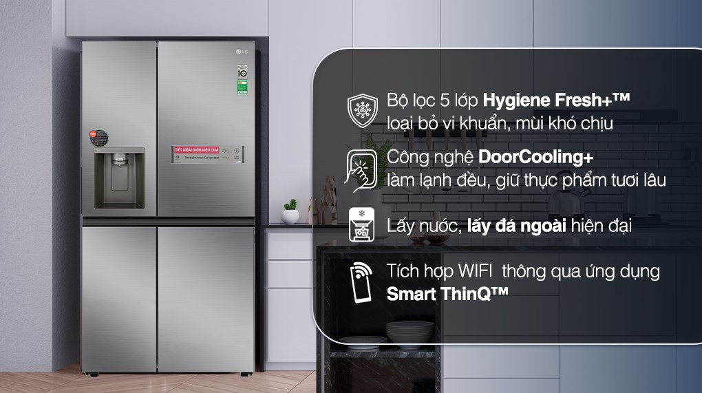 Tủ lạnh LG Inverter 635 Lít GR-D257JS