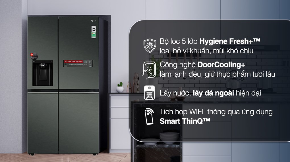 Tủ lạnh LG Inverter 635 Lít GR-D257MC