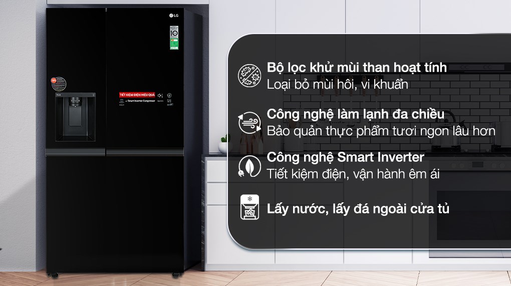 Tủ lạnh LG Inverter 635 Lít GR-D257WB