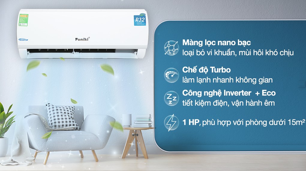 Điều hòa Funiki Inverter 9000 BTU HIC09TMU.ST3