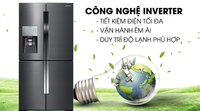 Tủ lạnh Samsung Inverter 488L 4 cửa RF48A4010B4/SV